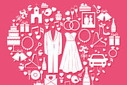 Wedding elements, an Icon by Microvector (Thumbnail 1 of 2)