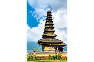 Pura ulun danu bratan temple on bali containing bali, indonesia, and, an Architecture Photo by Leonid Andronov