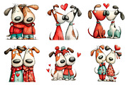 Whimsical Valentines Day Dog Clipart, an Illustration by SinaCreation (Thumbnail 3 of 11)