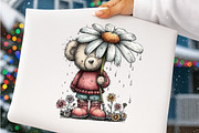 Watercolor Birthday Unicorn Clipart, an Illustration by SinaCreation (Thumbnail 5 of 7)