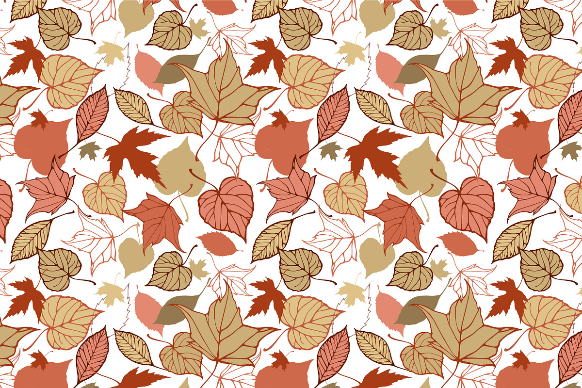 Leaves seamless patterns set, a Pattern Graphic by IreneArt illustrations (Photo 4 of 5)