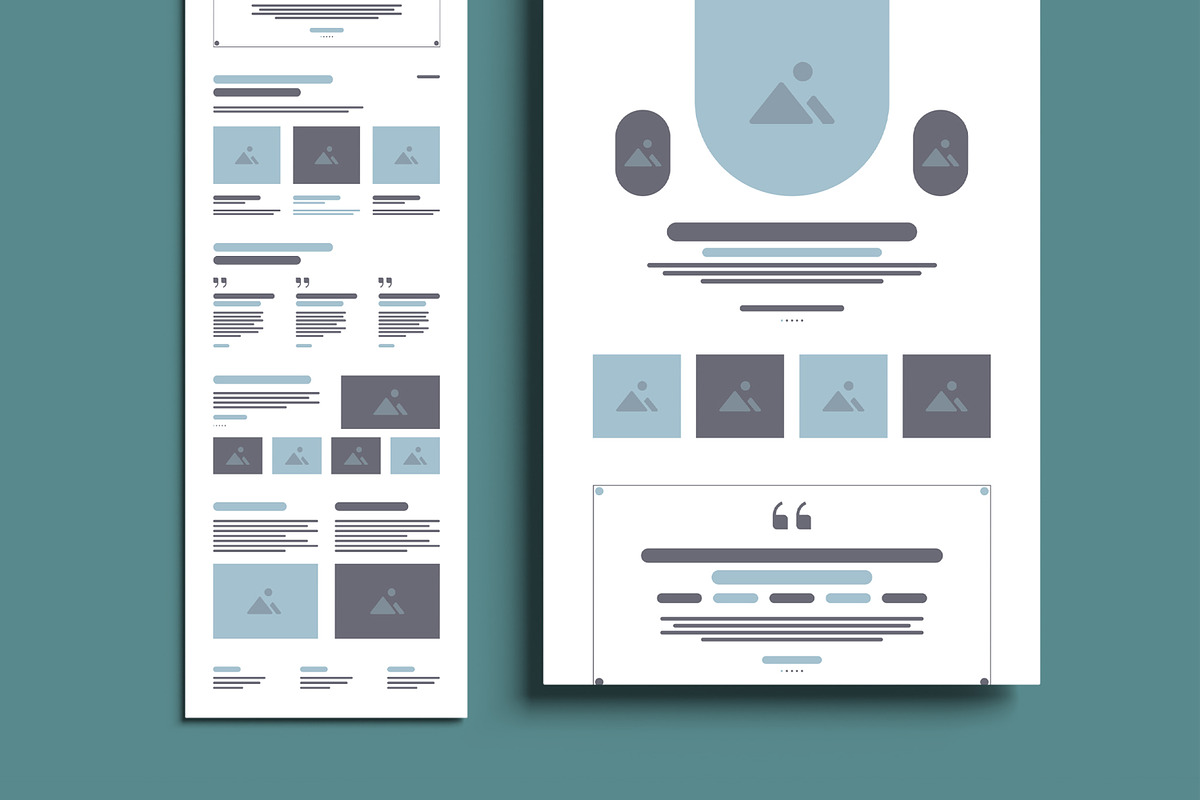 Wireframe Landing Layout, a Wireframe Template by MightyDesign (Photo 3 of 6)