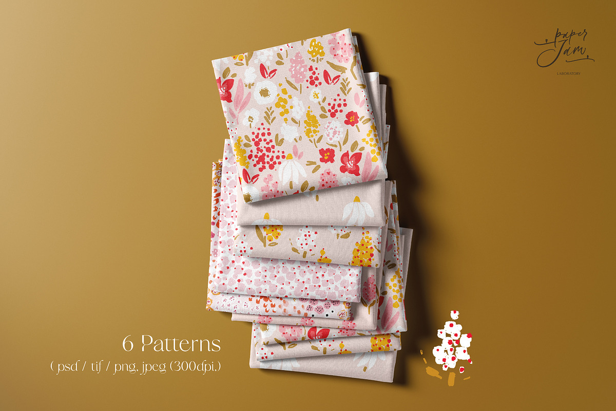 Retro Summer patterns & clip arts, a Pattern Graphic by PaperJamLab (Photo 4 of 12)