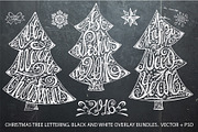 Christmas tree lettering set, an Illustration by Tatianakost49 (Thumbnail 1 of 2)