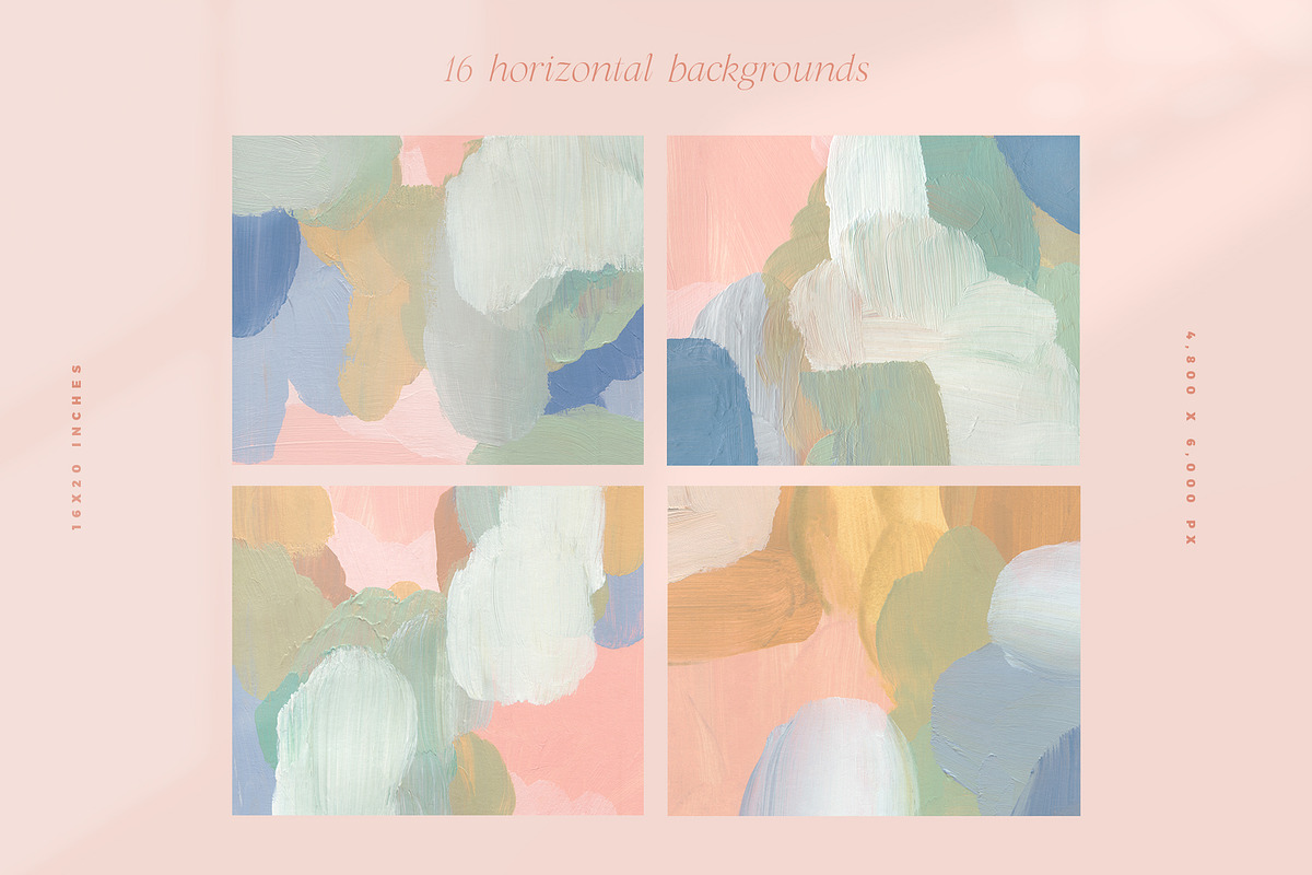August Abstract Painted Backgrounds, a Texture Graphic by Basia Stryjecka (Photo 10 of 14)