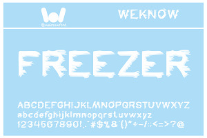 freezer font, a Font by weknow