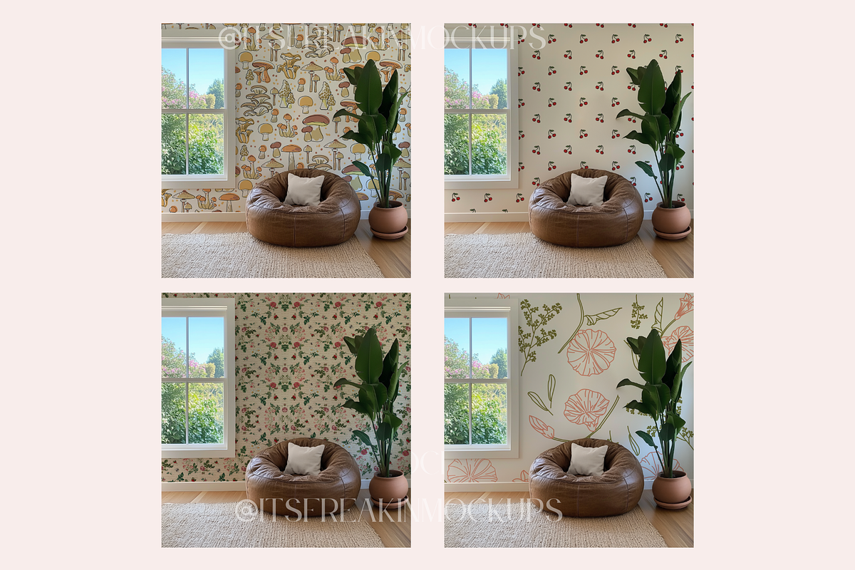 8 Wallpaper Mockup Bundle, a Household Mockup by ItsFreakinMockups (Photo 3 of 9)