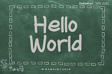 Hello World Chalk Font