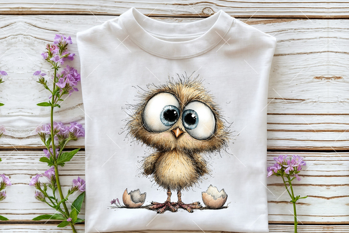 Whimsical Easter Chick Clipart, an Illustration by OK Design (Photo 6 of 6)