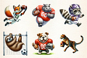 American Football Animal, an Illustration by DreamArtGraphic (Thumbnail 3 of 4)