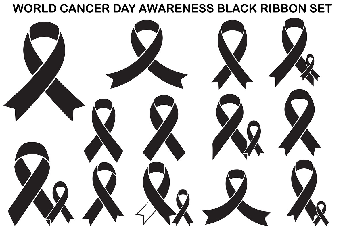 Cancer Awareness Black Ribbon Icon, a Healthcare Illustration by Designer_Momina (Photo 1 of 16)