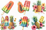 Cute Summer Popsicle Food Clipart, an Illustration by CraftArtStudio (Thumbnail 4 of 6)