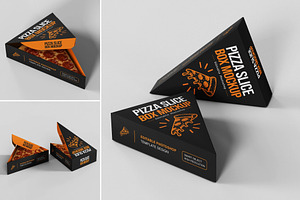 Pizza Slice Box Mockup, a Packaging Mockup by Brand Earth