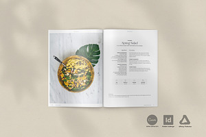 Cook- And Recipebook / Canva Indd