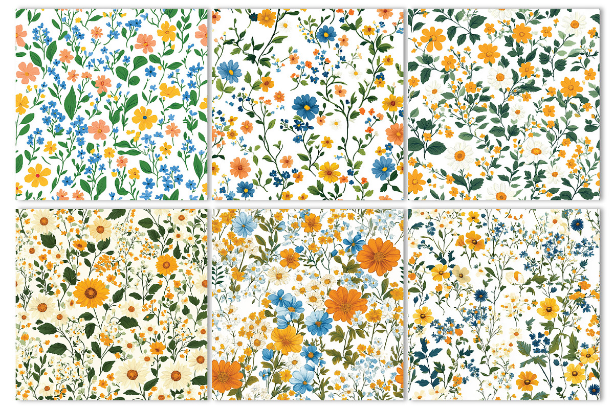 Summer Small floral seamless pattern, a Seasonal Illustration by Daily.Designs (Photo 4 of 5)