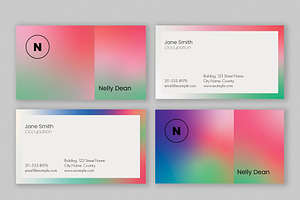 Gradient Business Card Layout