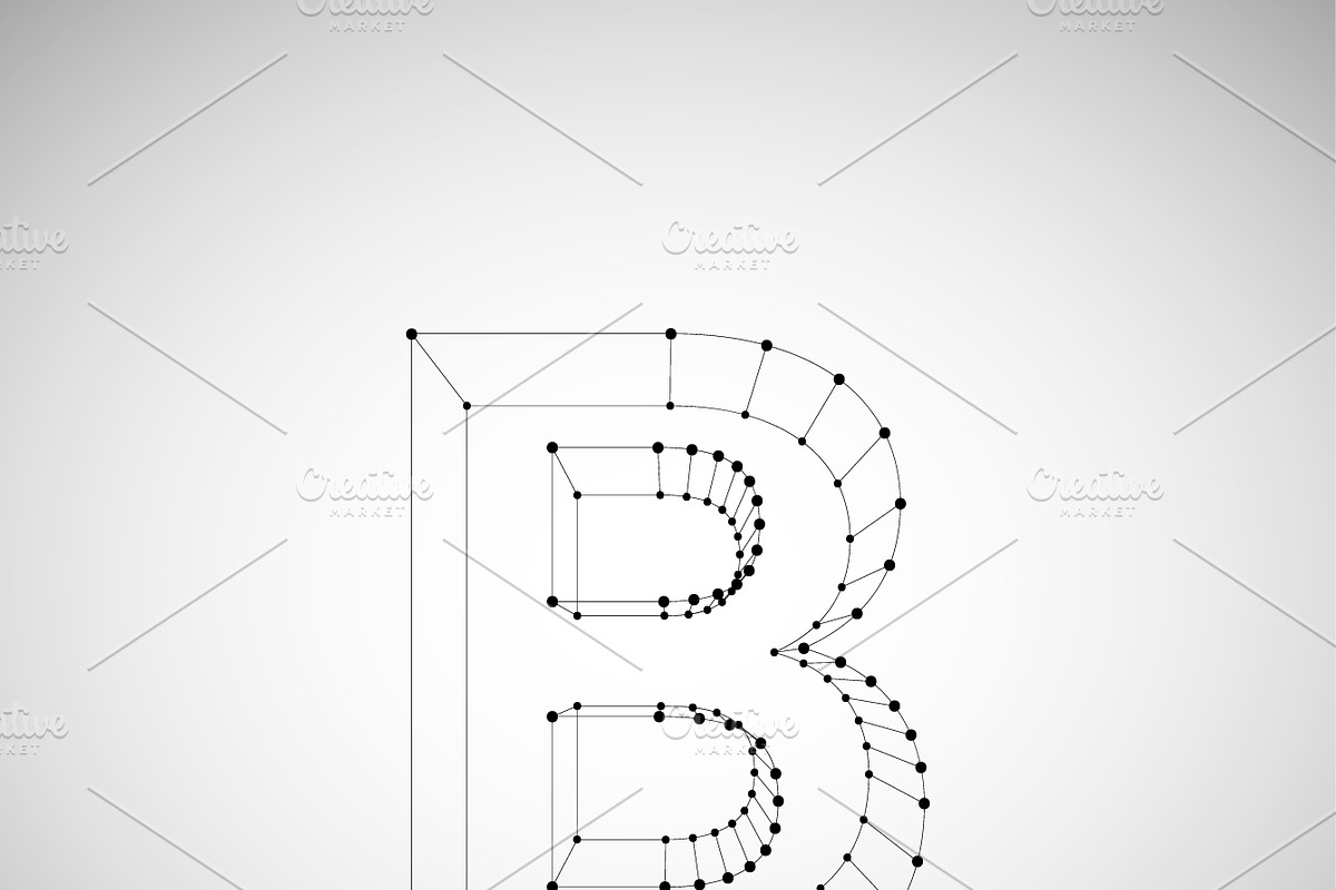 3D Mesh Vector Font preview 3