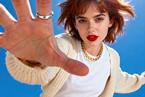 Dynamic Redhead Woman Portrait, a Person Photo by Virgo Studio