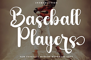 Baseball Players, a Handwritten Font by FreshTypeINK (Thumbnail 1 of 8)