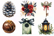 Moody Christmas Clipart Bundle, an Illustration by Dream Creation (Thumbnail 5 of 7)