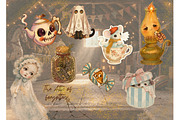 Autumn halloween stickers vintage, a Decorative Illustration by Edith’s World (Thumbnail 4 of 7)