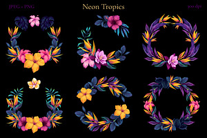 Neon Tropics Watercolor