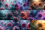 18 Disease X Virus Illustrations, a Technology Illustration by Incomelion (Thumbnail 6 of 9)