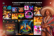 11 Night Party Flyer Design Bundle, a Graphic by Shajib Shikder (Thumbnail 1 of 7)