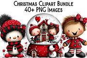 Christmas Clipart Bundle, an Illustration by Pixels.Craft (Thumbnail 1 of 6)