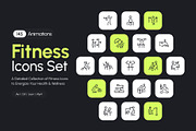 Animated Fitness Icons, an Outline Icon by Prosymbols (Thumbnail 1 of 4)