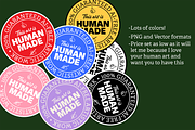 Human-Made Badge for Human Artists, a Decorative Illustration by Alexandra Tinsley (Thumbnail 2 of 3)