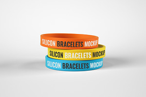 Silicone Bracelet Mockup Wristband