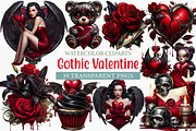 Gothic Valentine Clipart Set, an Illustration by Craft Nest (Thumbnail 1 of 8)