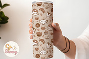 Cozy Cat Tea Time Seamless Pattern, a Pattern Graphic by CpSnowy (Thumbnail 3 of 5)