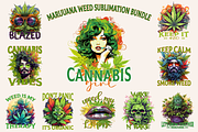 Marijuana Weed Sublimation Bundle, an Object Graphic by Genius Graph (Thumbnail 1 of 9)