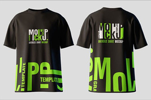 Oversize T-Shirt Mockup Sets, a Shirt Mockup by Akrinity Digital