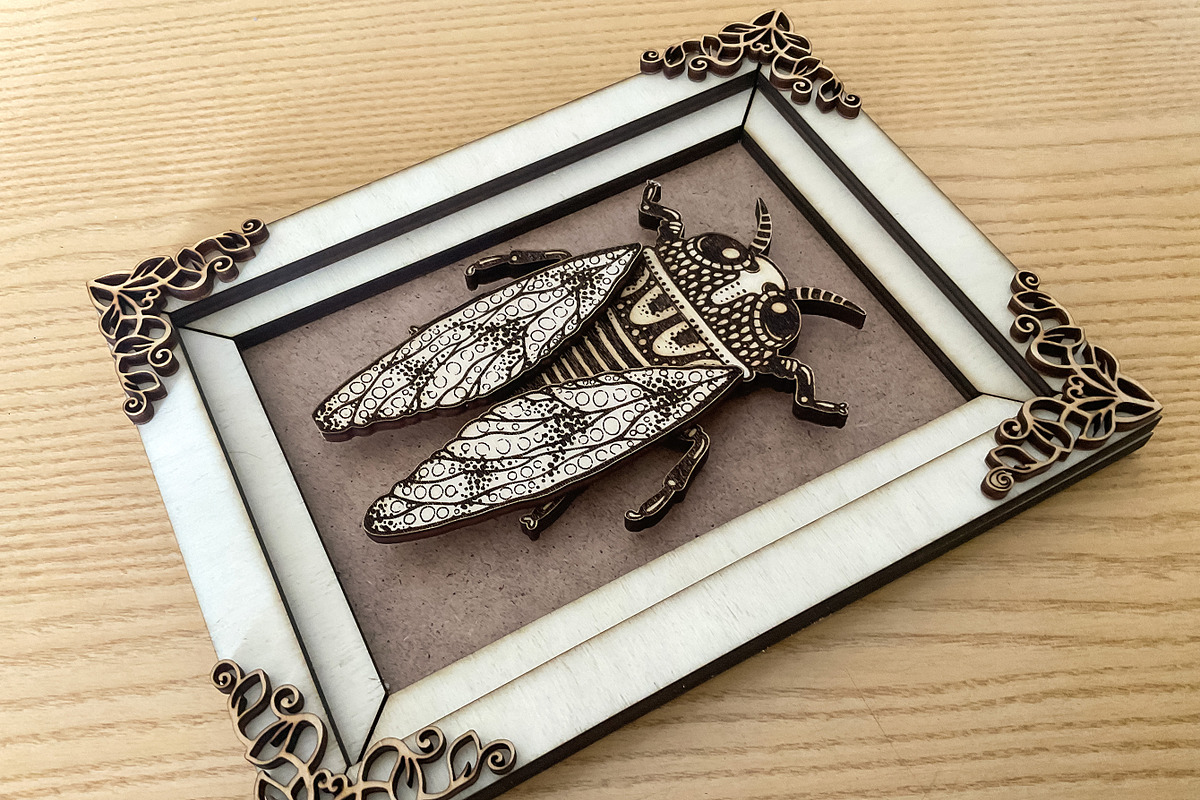 Cicada Laser Cut Layered DIY Crafts, an Object Graphic by Bubert Art (Photo 4 of 6)