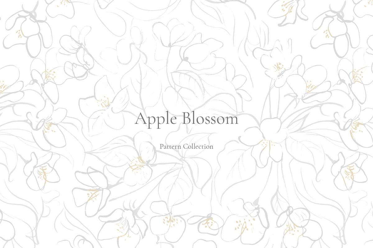 Apple Blossom Pattern Collection, a Pattern Graphic by Note And Silence (Photo 1 of 8)