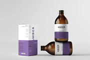 7 in 1 Amber Glass Cosmetic Bundle, a Cups & Container Mockup by pmvch (Thumbnail 90 of 106)