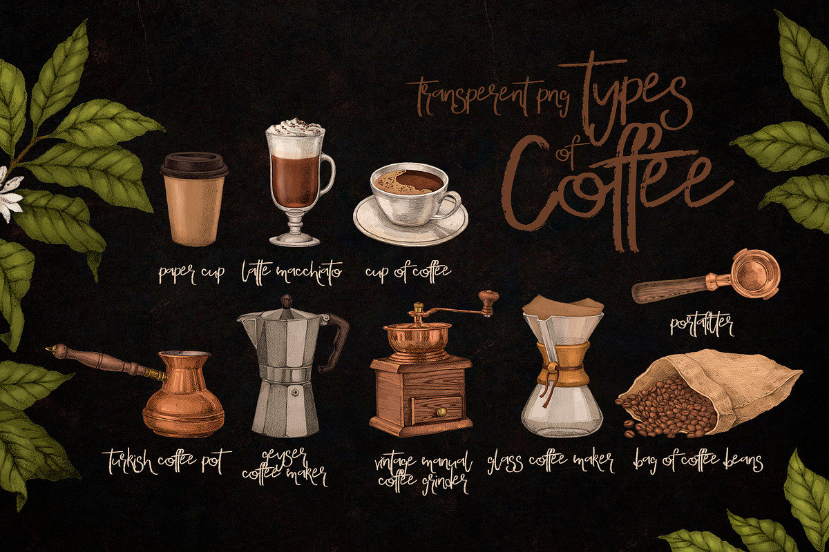 Time for Coffee illustration set, an Illustration by Alamella (Photo 2 of 10)