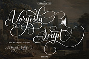 Vorgesla Script, a Script Font by TM Type (Thumbnail 1 of 10)