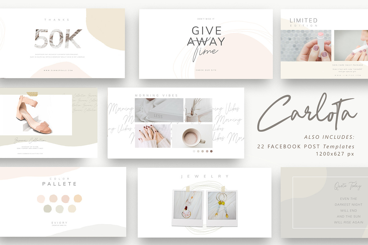 PS & CANVA Carlota - Social Media, a Social Media Template by Eviory (Photo 11 of 15)