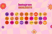 Groovy Summer Instagram Templates, a Social Media Template by Estefidigital (Thumbnail 4 of 6)