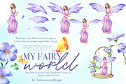 Hand-Painted My Fairy World Clipart, a Person Illustration by ArtCreationsDesign (Thumbnail 13 of 15)