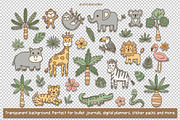 Jungle Safari Clipart and Patterns, a Pattern Graphic by Drafts n Doodles (Thumbnail 3 of 12)