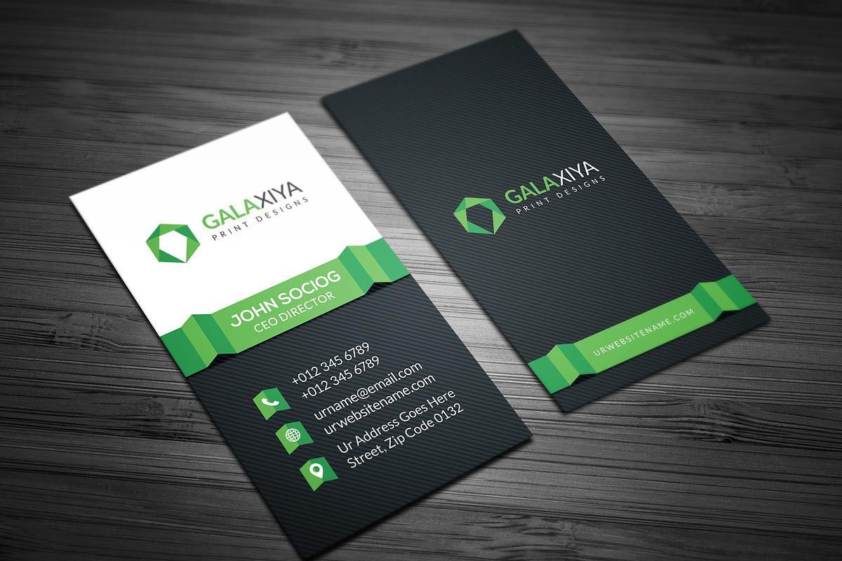 Creative Vertical Business Cards, a Business Card Template by Galaxiya (Photo 3 of 8)