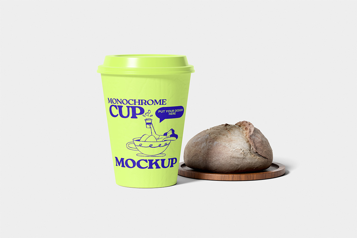 Monochrome Cup Mockup, a Cups & Container Mockup by xavier_studio (Photo 2 of 5)