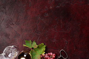 Red Wine Still Life with Grapes and Rustic Wooden Board, a Food & Drink Photo by Natalia Klenova's Shop
