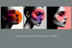 Abstract Geometric Portrait Clipart, a Person Illustration by StockVerse Creative