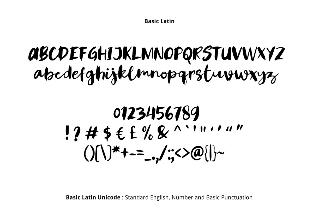 Rainy Day Brush Font preview 2
